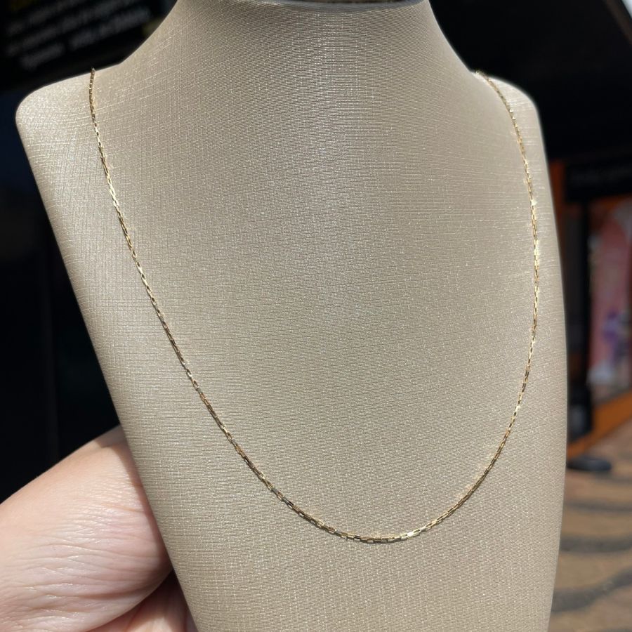Corrente Cadeado Masculina em Ouro