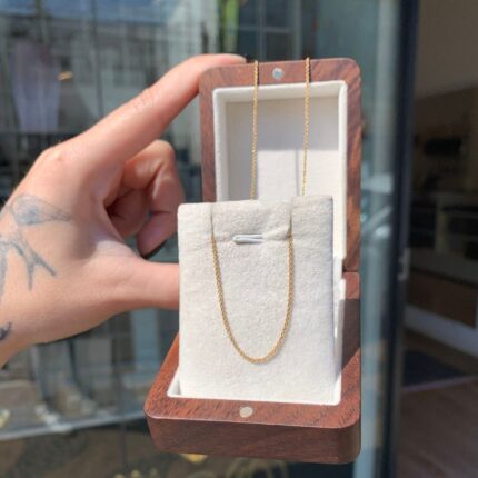 Corrente Elo Português Feminina em Ouro 18k/750