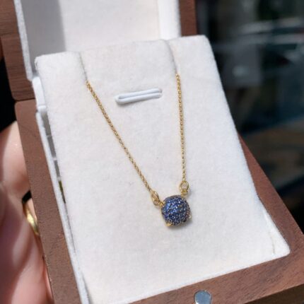 Corrente Feminina Elo Português com Pingente Fixo  em Ouro 18k/750