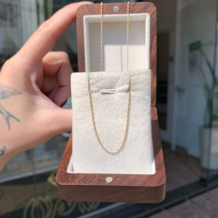Corrente Singapura em Ouro 18k/750
