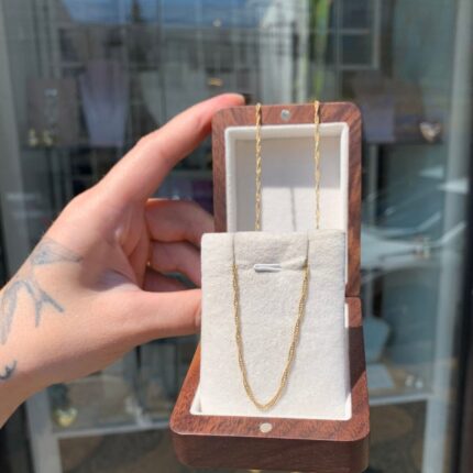 Corrente Singapura em Ouro 18k/750