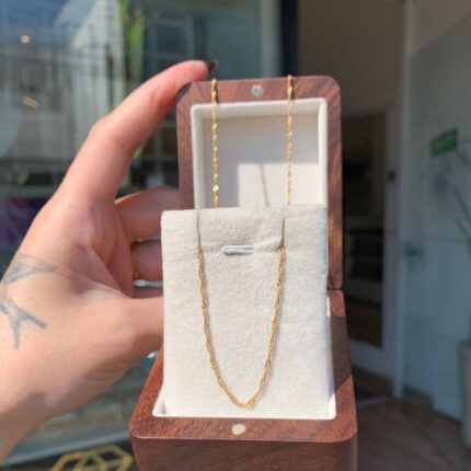 Corrente Singapura em Ouro 18k/750