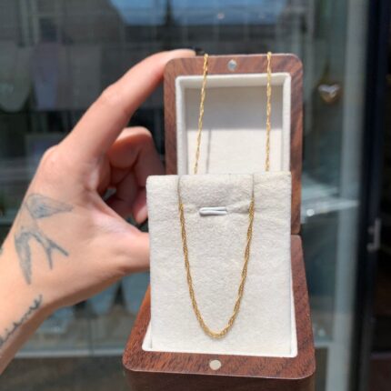 Corrente Singapura em Ouro 18k/750