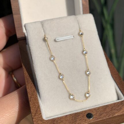 Corrente Veneziana Feminina com Pedras em Ouro 18k/750