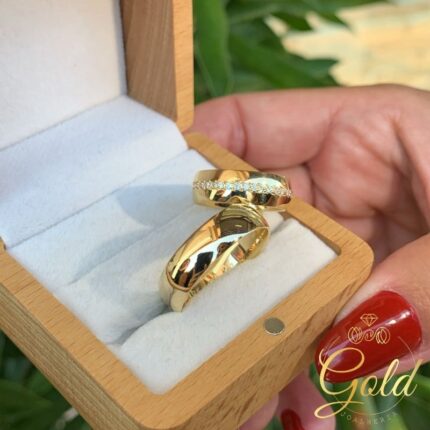Par de Alianças Antarys 6mm em Ouro 18k/750