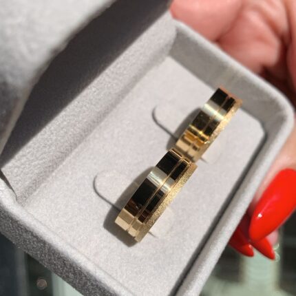 Par de Alianças Florença 7mm em Ouro 18k/750