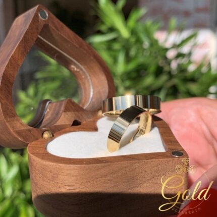 Par de Alianças Paris 5,5mm em Ouro 18k/750