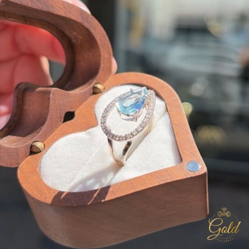 Anel Gota com Água Marinha e Brilhante em Ouro Branco 18k_750 (3)