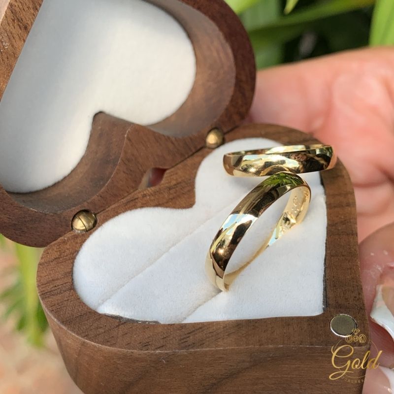 Par de Alianças Abaulada Alta 3,5mm em Ouro 18k_750 (3)