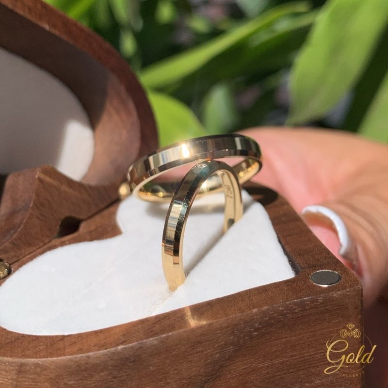 Par de Alianças Infinity 2,5mm Feminina e 3,5mm Masculina em Ouro 18k_750 (4)