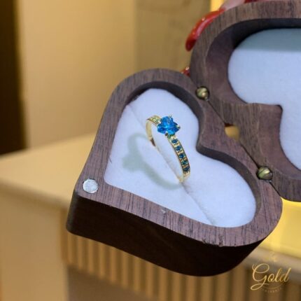Anel Solitário Athenas Ocean em Ouro 18k/750