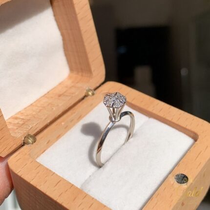 Anel Chuveiro com Brilhantes em Ouro 18k/750