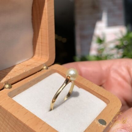 Anel Pérola em Ouro 18k/750