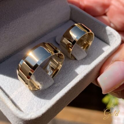 Par de Alianças Infinity 9mm em Ouro 18k/750