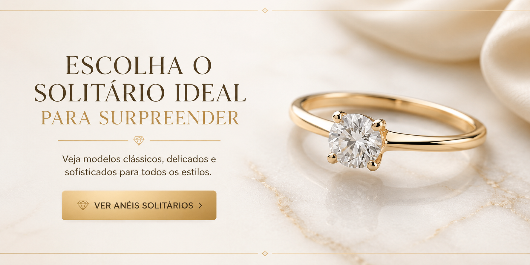 escolha seu anel solitário
