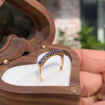 Meia Aliança com Zircônia em Ouro 18k/750