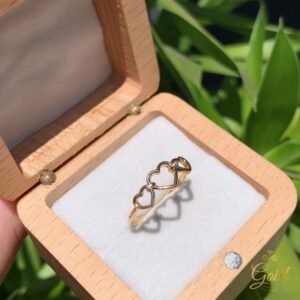 Anel 3 Corações em Ouro 18k/750