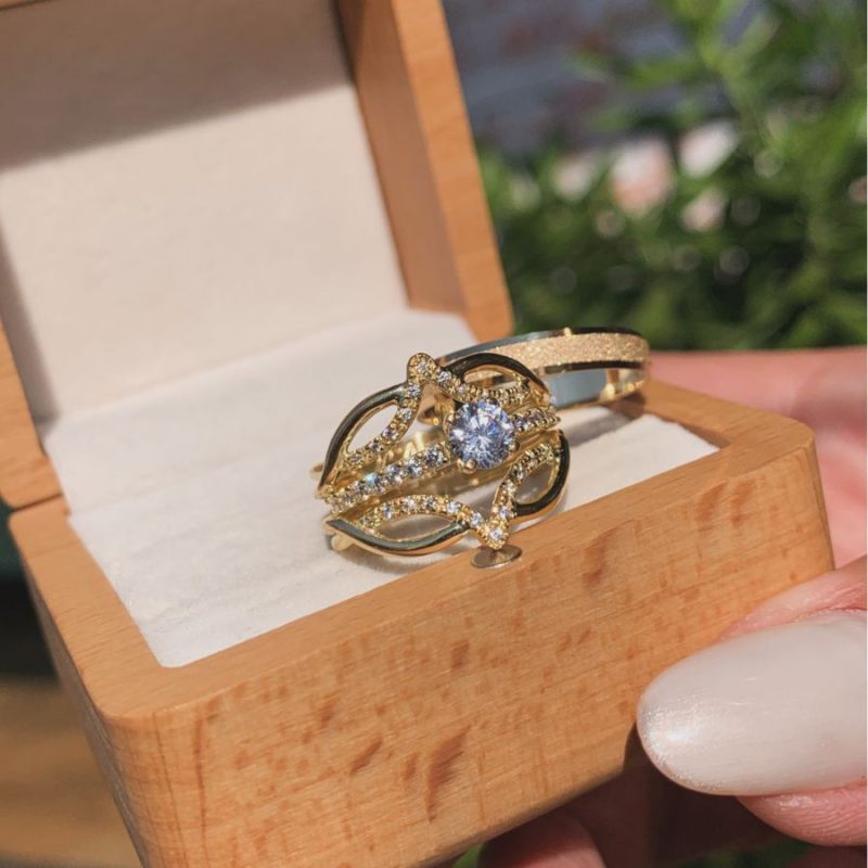 Aliança Prime 3,5mm + Anel Solitário Alaska em Ouro 18k_750 (4)