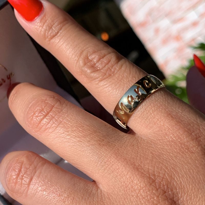 Anel _ Aliança Personalizada 7mm em Ouro (4)