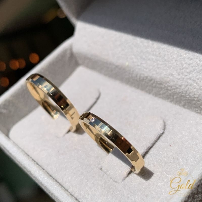 Par de Alianças Infinity 2,5mm Feminina e 3,5mm Masculina em Ouro 18k_750 (5)