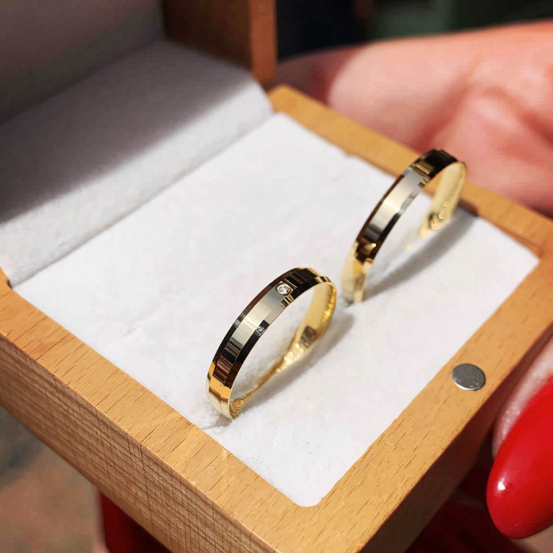 Par de Alianças Infinity 3mm em Ouro 18k_750
