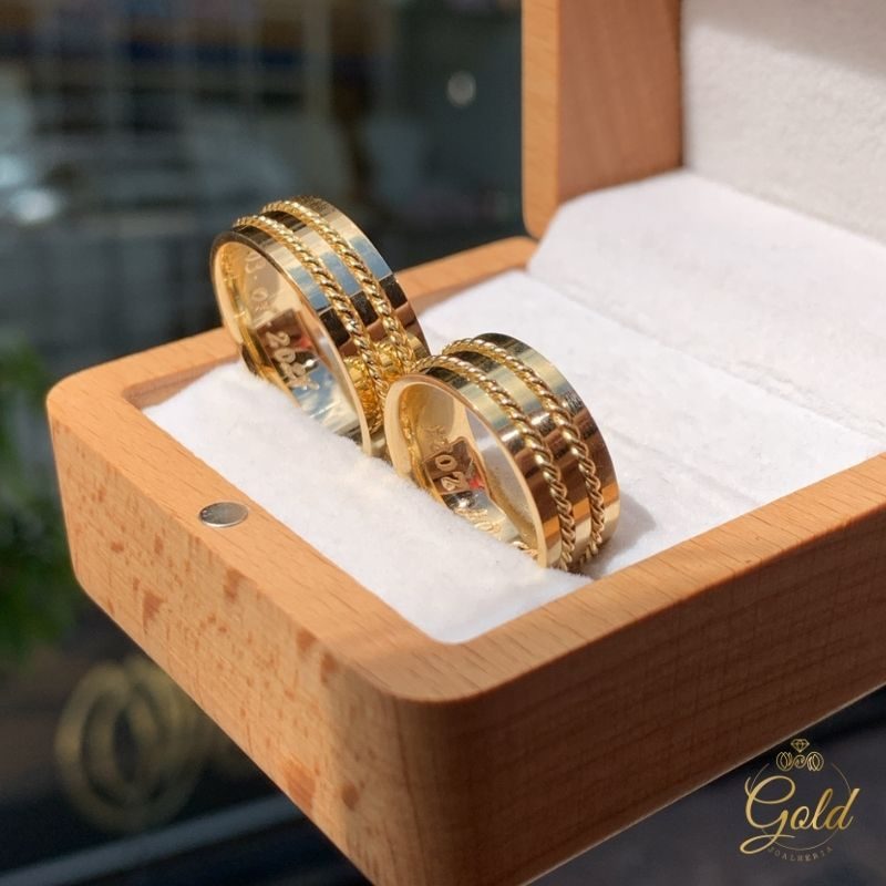 Par de Alianças Trança 7mm em Ouro 18k_750 (4)